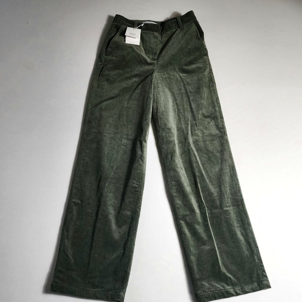 Norse Projects Jelena Cords Ivy Green Women's Size 34 Made in Italy